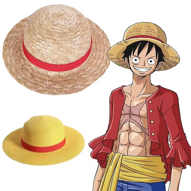 One Piece Straw Hat - Luffy Strohoed One Piece Cartoon Cosplay