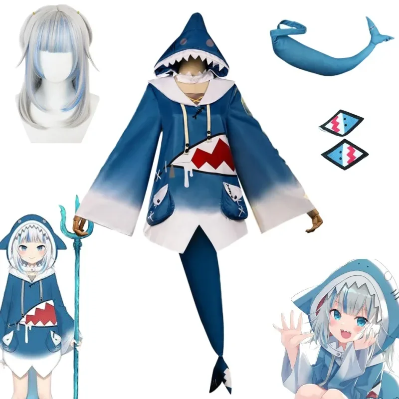 Anime Cosplay Youtube - Hololive Gawr Gura Cosplay Kostuum ENG