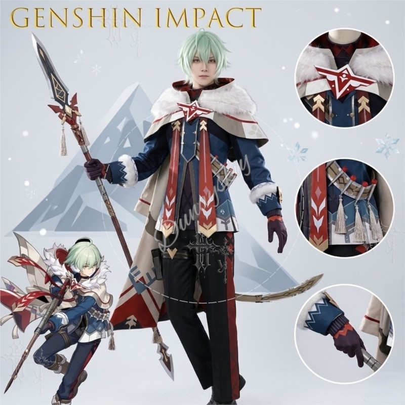 Anime Cosplay Photoshoot - Genshin Impact Alyosha Cosplay Kostuum Spelkarakter