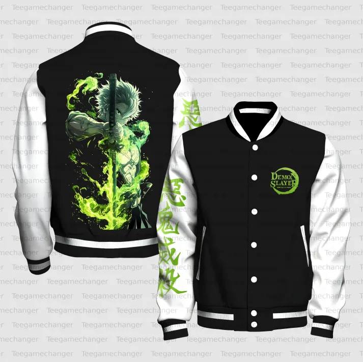 Cosplay Anime Zenitsu - Demon Slayer Zenitsu Agatsuma honkbaljack zwart