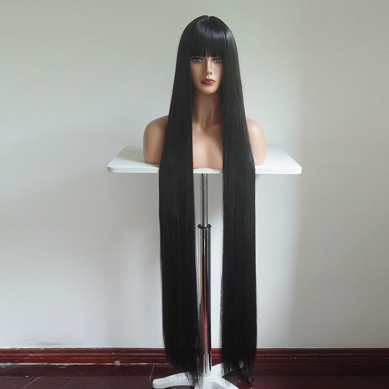 Anime Cosplay Photoshoot - 48 inch ultralange rozenkleurige anime cosplay