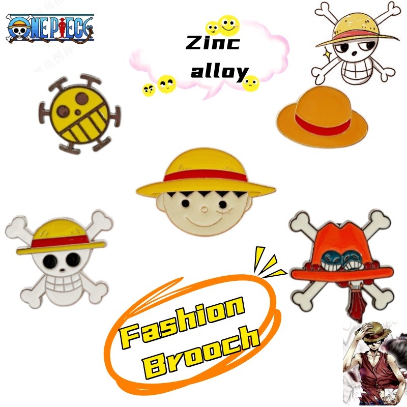 One Piece Straw Hat - One Piece cartoon pin badge met