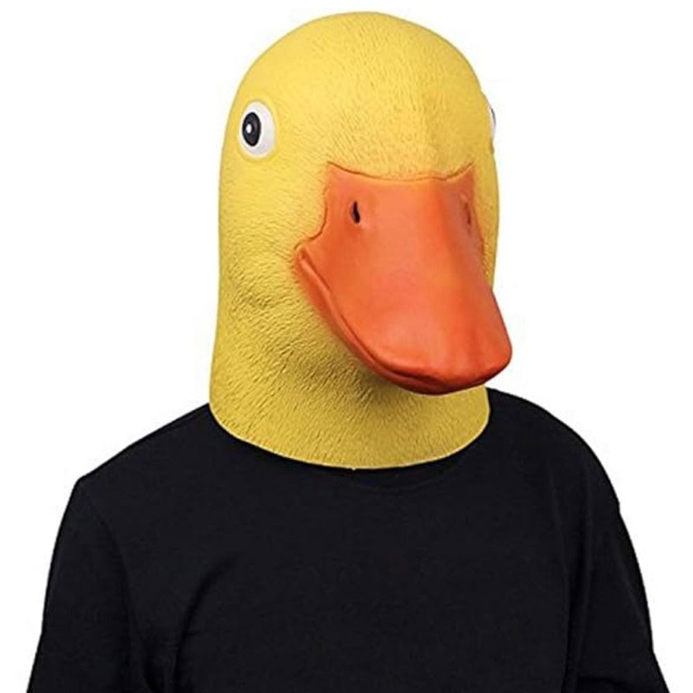 Anime Cosplay Pics - Nieuwigheid Geel Eend Hoofdmasker Latex Grappige