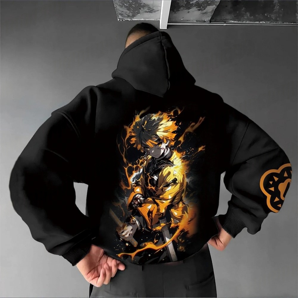 Demon Slayer Heren Hoodie Swea - Cosplay Anime Zenitsu recensie en prijs