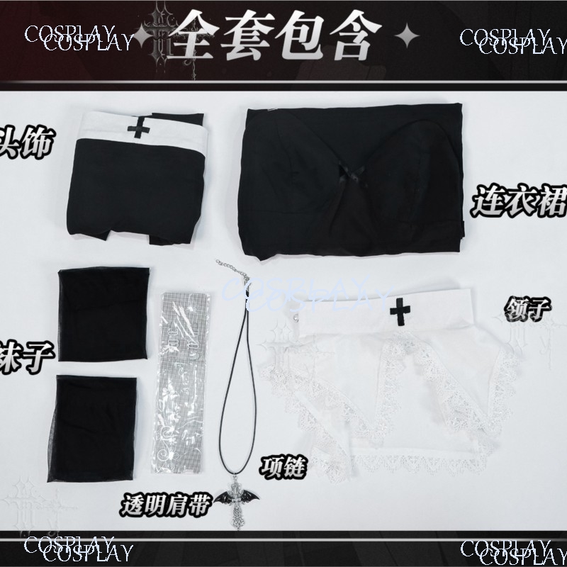 Uniformpak met hoge split voor - Anime Cosplay Photoshoot recensie en prijs