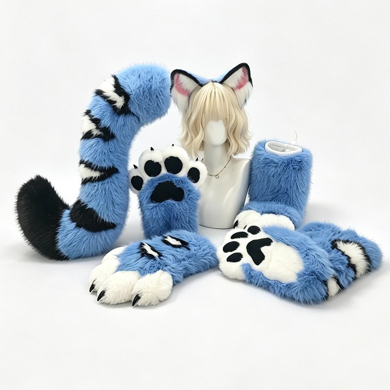 Blauwe tijger Fursuit oren en  - Convention Cosplay Anime recensie en prijs